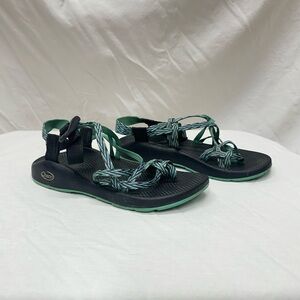Chacos Green and Blue Sandals Size 9